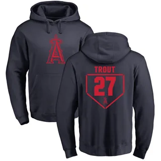 Youth Mike Trout Los Angeles Angels Navy RBI Pullover Hoodie -